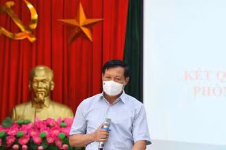 Thứ trưởng Y tế Đỗ Xuân Tuyên phát biểu tại buổi làm việc.