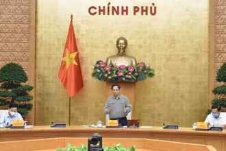Thủ tướng Chính phủ Phạm Minh Chính phát biểu tại cuộc họp. (Ảnh: Trần Hải)