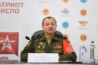 Thiếu tướng Aleksandr Peryazev, Phó cục trưởng Cục Quân huấn Các lực lượng vũ trang Liên bang Nga, Trưởng ban Trọng tài Army Games 2021. Ảnh: TRỌNG HẢI