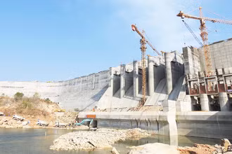 Cụm Công trình Hồ chứa nước Sông Cái thuộc Dự án hệ thống thủy lợi Tân Mỹ thi công đạt 98% khối lượng.