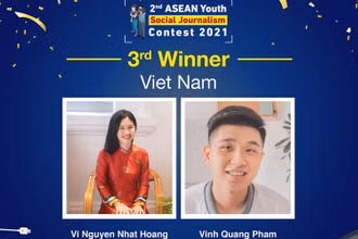 Hai sinh viên Hoàng Nguyễn Nhật Vi và Phạm Quang Vinh.