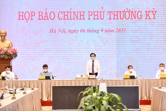 Toàn cảnh họp báo (Ảnh: VGP/Nhật Bắc).
