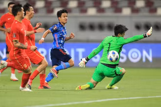 Tiền đạo Yuya Osako ghi bàn thắng duy nhất trong trận đấu. (Ảnh: NCNews)