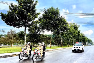 Lực lượng chức năng tuần tra bảo vệ “vùng xanh” tại TP Long Khánh, tỉnh Đồng Nai.