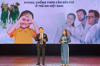 Chương trình nâng cao nhận thức về dinh dưỡng, chống thừa cân béo phì ở trẻ em Việt Nam. (Ảnh: Ban tổ chức cung cấp)