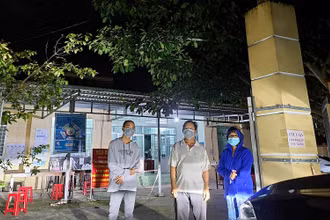 Em N.H.T đã về đến Tram y tế xã Mong Thọ B vào đêm 15/9.