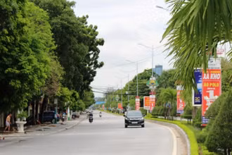 Một góc phố Quang Trung, phường Đông Vệ, thành phố Thanh Hóa.