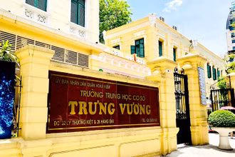 Trường THCS Trưng Vương. (Ảnh: LÊ HÀ)
