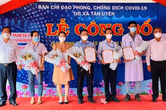 Công bố thêm 5 trạm y tế lưu động trong doanh nghiệp trên địa bàn thị xã Tân Uyên, tỉnh Bình Dương.