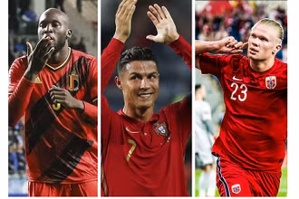 Lukaku và Haaland là 2 ứng viên sáng giá để phá kỷ lục của Ronaldo. (Ảnh: TDSoccer)