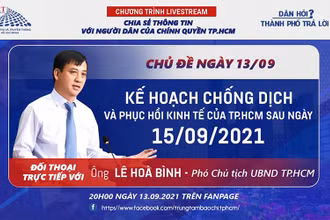 Thông tin về chương trình “Dân hỏi - Thành phố trả lời” vào tối 13/9 do Sở Thông tin và Truyền thông TP Hồ Chí Minh cung cấp.