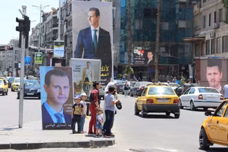 Đường phố Damascus trước ngày bầu cử Tổng thống 26/5/2021. (Ảnh: Reuters)