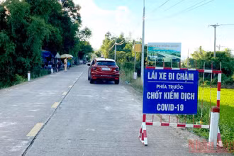 Chốt kiểm dịch Covid-19 tại xã Xuân Sơn Nam, huyện Đồng Xuân, nơi Phạm Quốc Học đã có hành vi chống người thi hành công vụ.