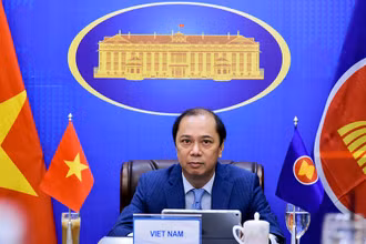 Thứ trưởng Ngoại giao Nguyễn Quốc Dũng, Trưởng SOM ASEAN của Việt Nam, đã dẫn đầu đoàn Việt Nam tham dự cuộc họp. Ảnh: Bộ Ngoại giao