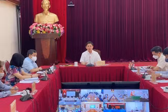 Bộ trưởng GTVT Nguyễn Văn Thể phát biểu tại cuộc họp.