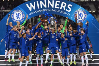 Chelsea trong đêm vô địch Champions League 2020/21. (Ảnh: Getty Images)