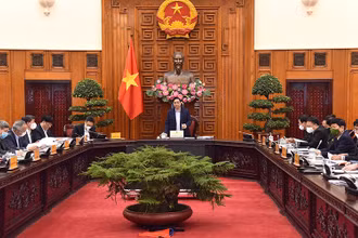 Thủ tướng Phạm Minh Chính phát biểu tại cuộc họp (Ảnh: Trần Hải). 