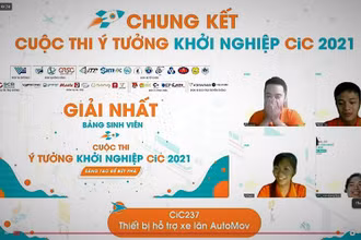 Dự án thiết bị hỗ trợ xe lăn AutoMov xuất sắc dành được giải nhất bảng sinh viên (ảnh IEC).