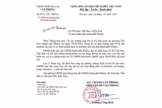 Công văn hỏa tốc của Ủy ban nhân dân tỉnh Gia Lai yêu cầu kiểm tra vụ việc. 