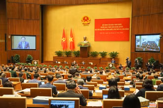 Quang cảnh hội nghị tại hội trường Diên Hồng. (Ảnh: ĐĂNG KHOA)