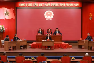 Phiên tòa giả định việc xét xử. (Ảnh: UN Women)