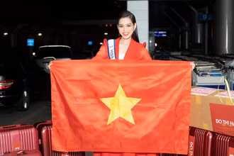 Đỗ Thị Hà chính thức lên đường đến Miss World 2021. (Ảnh: Vietnam+)