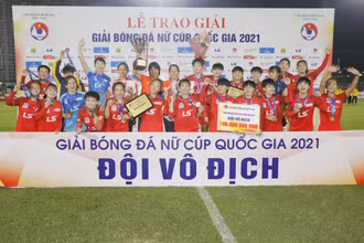 Câu lạc bộ TP Hồ Chí Minh giành ngôi vô địch Cúp quốc gia nữ 2021. (Ảnh: VFF)