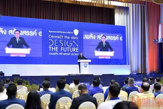 Thủ tướng Thái Lan Prayut Chan-o-cha phát biểu tại hội thảo.