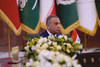 Thủ tướng Iraq Mustafa al-Kadhimi tham dự Hội nghị thượng đỉnh Baghdad diễn ra tại Baghdad, Iraq, ngày 28/8/2021. (Ảnh: Văn phòng Thủ tướng Iraq/Reuters)