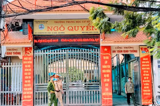 Trường THCS Ngô Quyền, nơi được cho là xảy ra tình trạng lạm thu đang được các cơ quan pháp luật điều tra, xử lý.