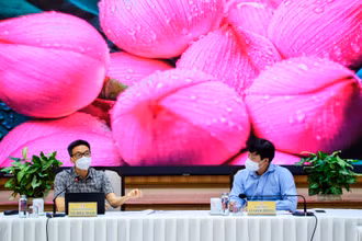 Phó Thủ tướng Vũ Đức Đam phát biểu tại buổi làm việc. (Ảnh: HỮU NGHĨA)