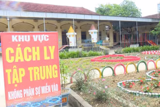Thí điểm lập trạm xá dã chiến tại Trường mầm non Nghĩa Đồng để thu dung, điều trị bệnh nhân F0 không có triệu chứng hay triệu chứng nhẹ.