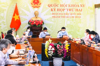 Đoàn Đại biểu Quốc hội TP Hồ Chính thảo luận về Tờ trình, kế hoạch cơ cấu lại nền kinh tế giai đoạn 2021-2025, ngày 29/10.
