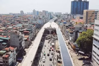 Đường vành đai 2 trên cao sắp được đưa vào khai thác.