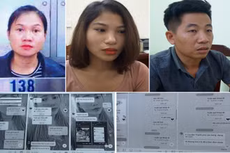 Các đối tượng trong đường dây mua, bán người thông tin trao đổi liên quan.