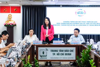 Lãnh đạo Sở Du Lịch TP Hồ Chí Minh thông tin thêm về nội dung các chương trình liên kết du lịch.