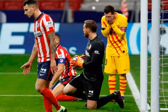 Barca thất thủ trong ngày Messi thi đấu mờ nhạt. (Ảnh: Atletico Madrid)