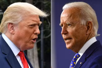 Tổng thống Mỹ đương nhiệm Donald Trump (bên trái) và ứng cử viên Tổng thống Mỹ năm 2020 đảng Dân chủ Joe Biden. (Ảnh: CNN)