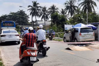 Hiện trường xảy ra vụ án mạng.