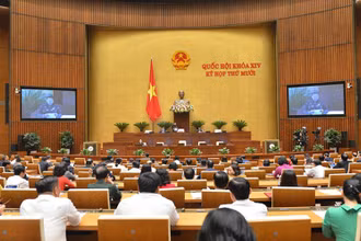 Phiên họp toàn thể tại Hội trường sáng 2-11.