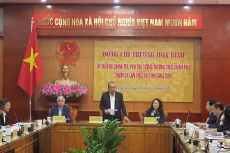 Phó Thủ tướng Thường trực Chính phủ, Trương Hòa Bình, làm việc với lãnh đạo tỉnh Lạng Sơn.