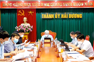 Thành ủy Hải Dương họp triển khai thực hiện các nhiệm vụ trọng tâm sáu tháng cuối năm.