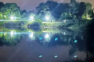 Đập Chắt, nơi hai người không may bị đuối nước.