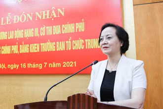 Đồng chí Phạm Thị Thanh Trà, Ủy viên Ban Chấp hành Trung ương Đảng, Bộ trưởng Nội vụ.