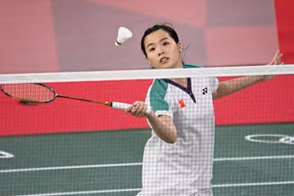 Nguyễn Thùy Linh xuất sắc vượt qua tay vợt người Pháp. (Ảnh: Getty)