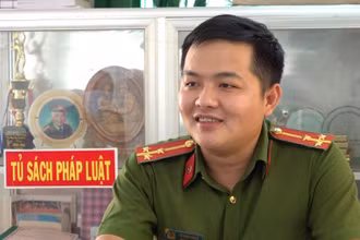 Nụ cười rạng rỡ của Thượng úy Lê Minh Soàn.