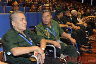 Các đại biểu tại “Gặp mặt tuyên dương thương binh nặng tiêu biểu toàn quốc năm 2019”.