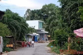 Một phần khu vực xã Khánh Bình giãn cách xã hội trong ngày 4/7.