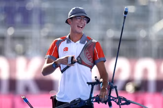 Mete Gazoz đem về tấm huy chương vàng đầu tiên cho Thổ Nhĩ Kỳ tại Olympic Tokyo 2020. (Ảnh: AA Photo)