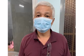 Đối tượng Phan Hữu Điệp Anh tại cơ quan chức năng.